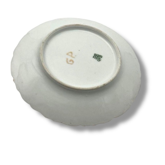 GP Handled Plate with Pink Floral Design and Gold Trim Japan Used - Picture 2 of 2